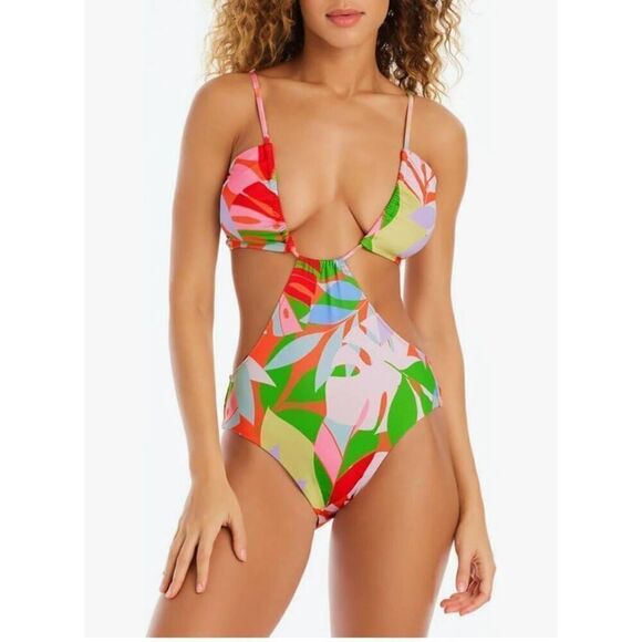 Sanctuary Cut-Out Plunging  One-Piece Swimsuit - Picture 1 of 9